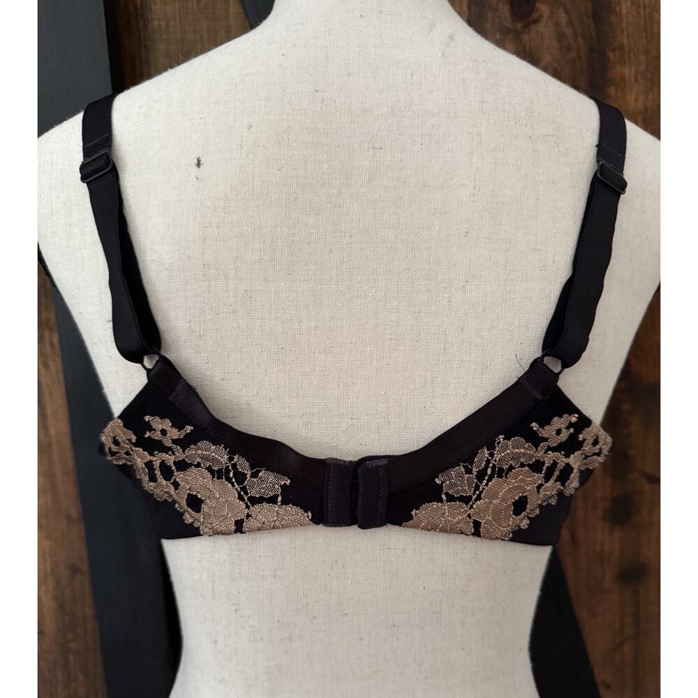 Wacol Opulence Contour Bra 40C Black with Tan Lace - Picture 3 of 9